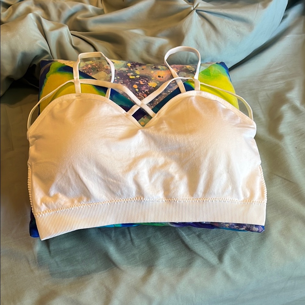 Women's White Strappy Bralette